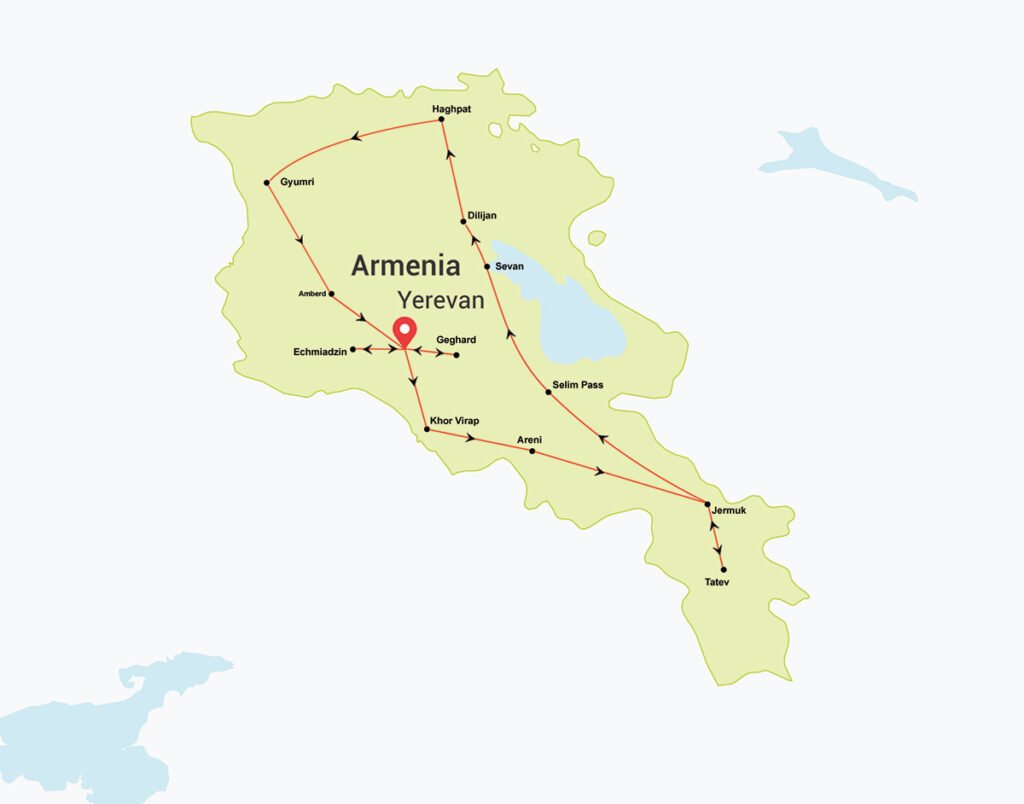 Armenian Odyssey Map