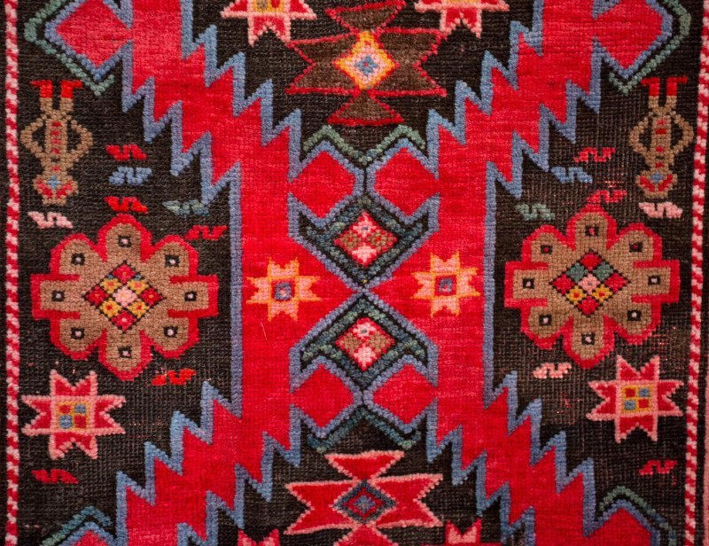 armenian carpet with symbols