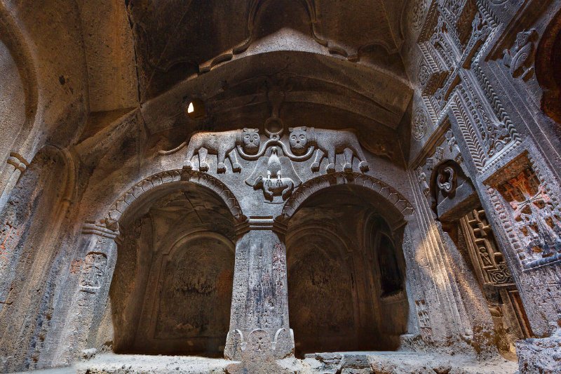 inside geghard monastery