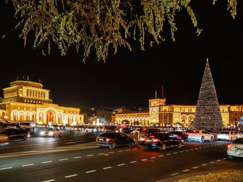 Yerevan central Republic square