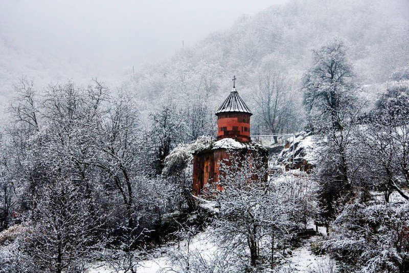 Dilijan town Winter in Armenia