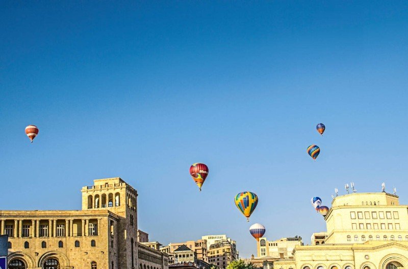 Mass Balloon Launch Yerevan