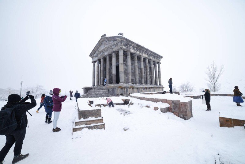 Garni Temple winter time