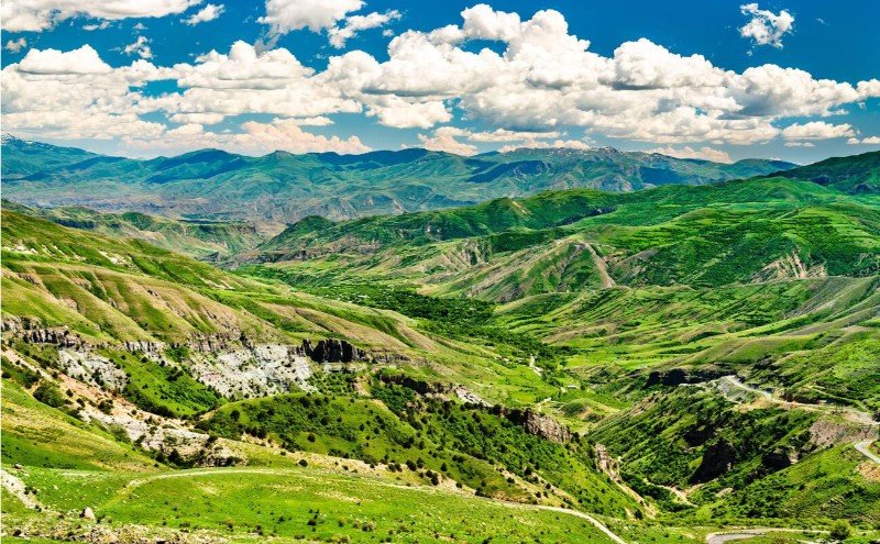 Vardenyats Pass located in central Armenia