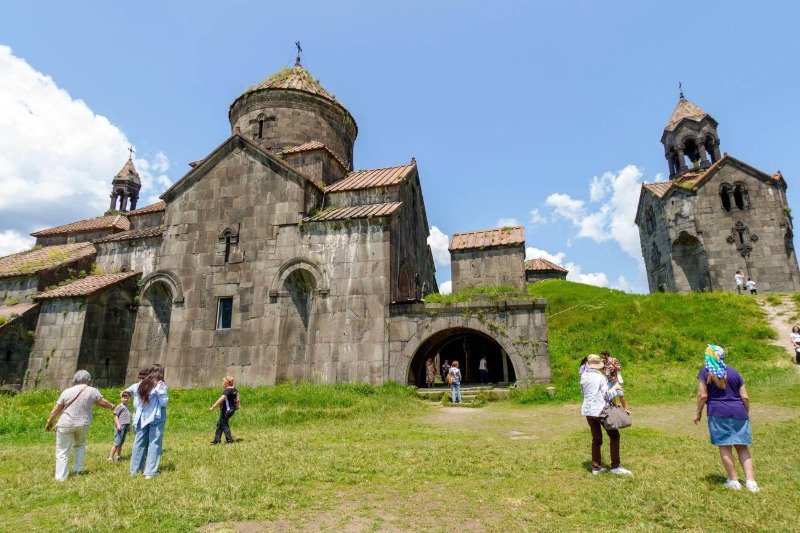 Tourists visiting Haghpat