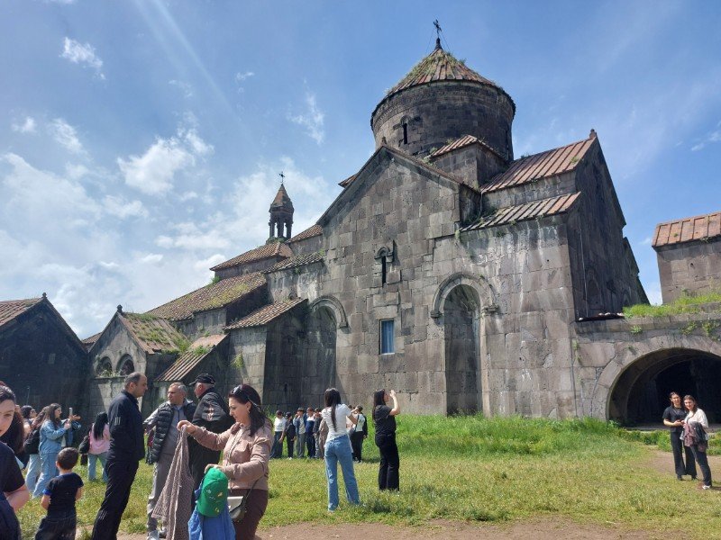 Tourists crowd in Armenia